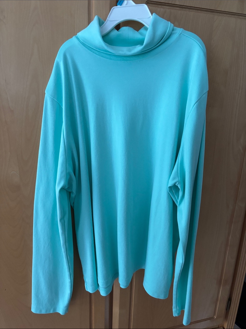 L.L. Bean Relaxed Cowl Neck Sweater - Aqua Blue